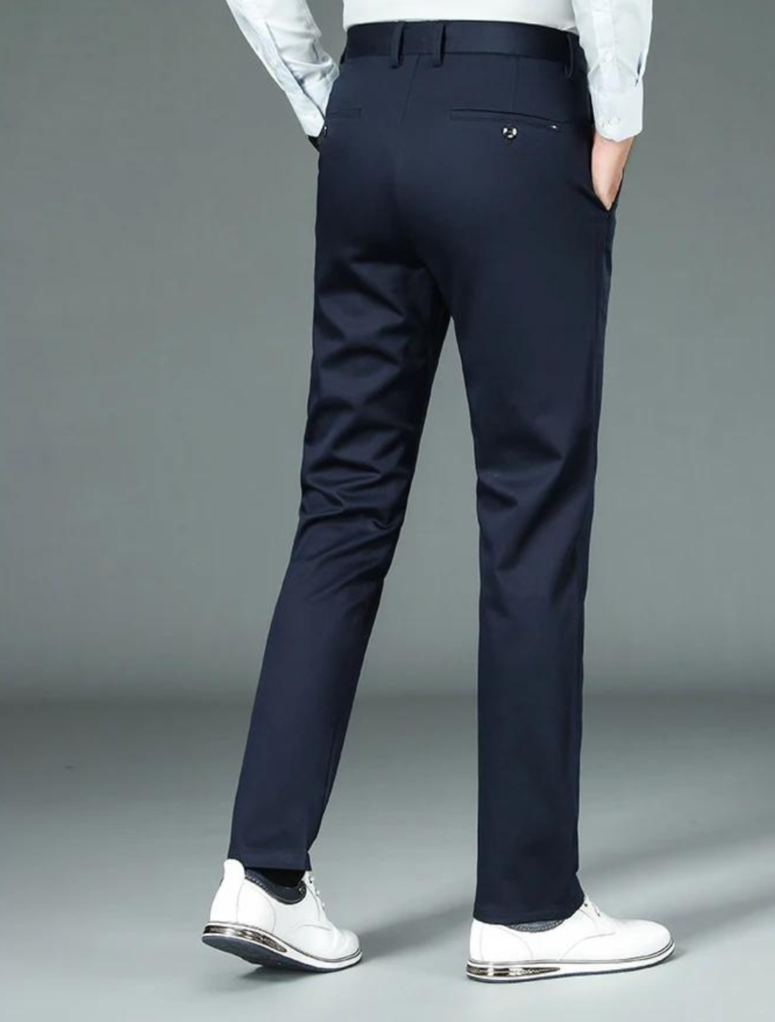 Exclusive slim-fit suit trousers