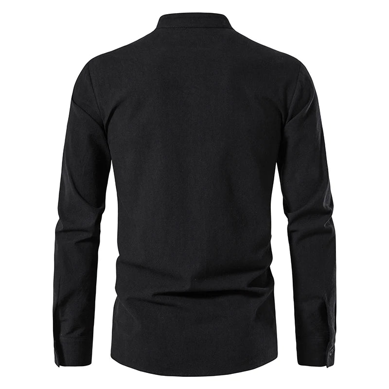 Men's braided linen shirt